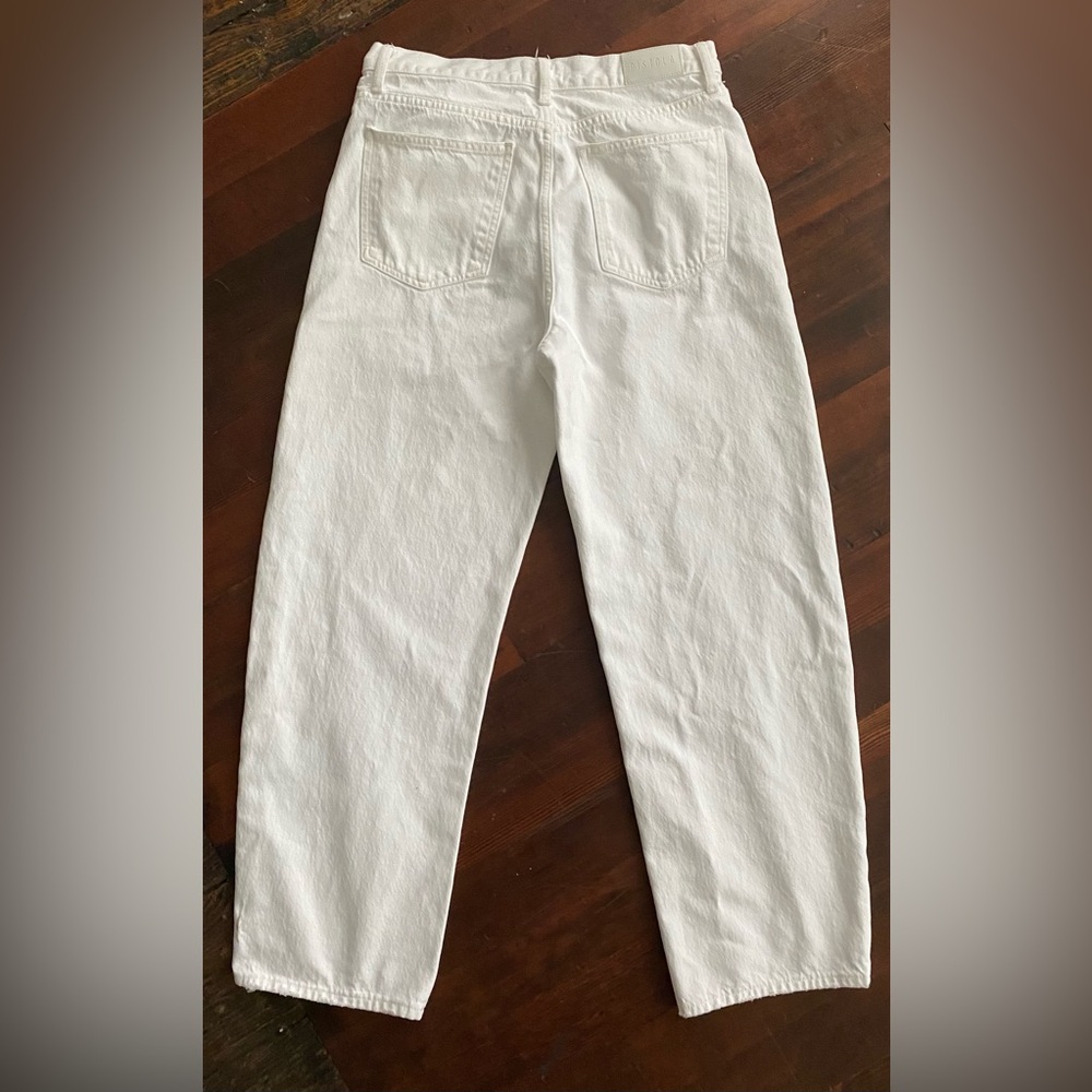 Pistola Denim Wes High Rise Barrel Jeans in Vivid White - Picture 5 of 8